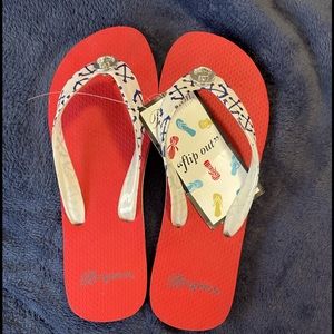 Brighton size 7 sailor flip flops new with tag